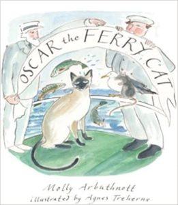 Book cover for Oscar the Ferry Cat by Molly Arbuthnott.