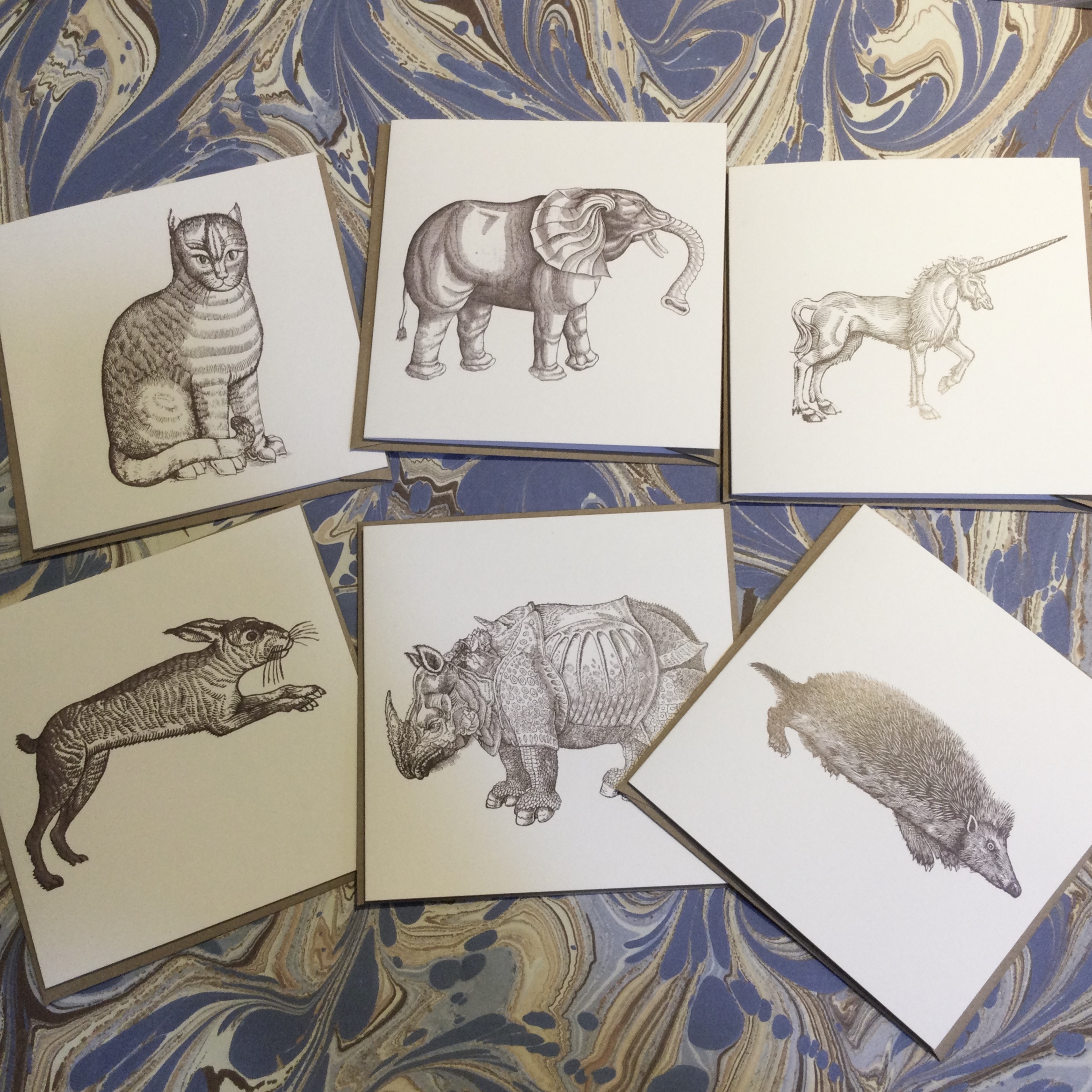 Cards - Woodcut Animals Single - Innerpeffray Library