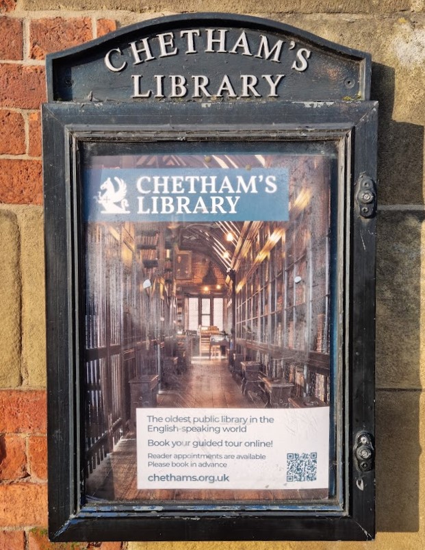 Chetham's Library Sign