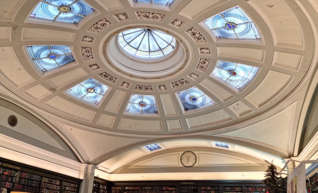The Dome ceiling of the Portico Library.