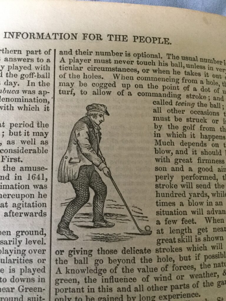 three images of golfers